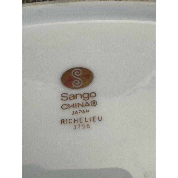 Sango China Vintage Richelieu Black Gold Vegetable Bowl - Picture 10 of 10